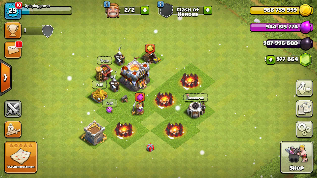 clash of clans modded server download