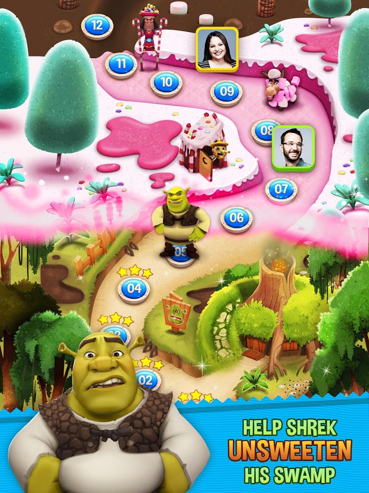 Shrek Sugar Fever - Puzzle Adventure | Apkplaygame.com
