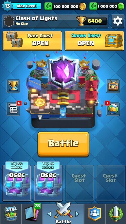 play clash royale hack